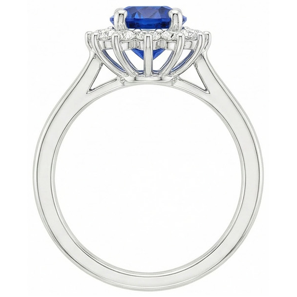 naturel diamant 2.20carats bague vue de profil
