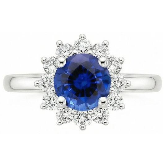 naturel diamant 2.20carats bague angle de côté
