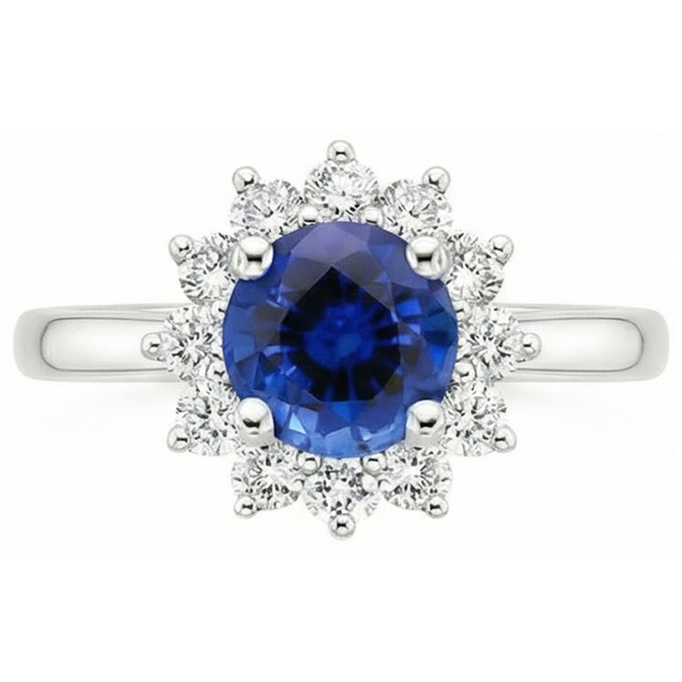 naturel diamant 2.20carats bague angle de côté
