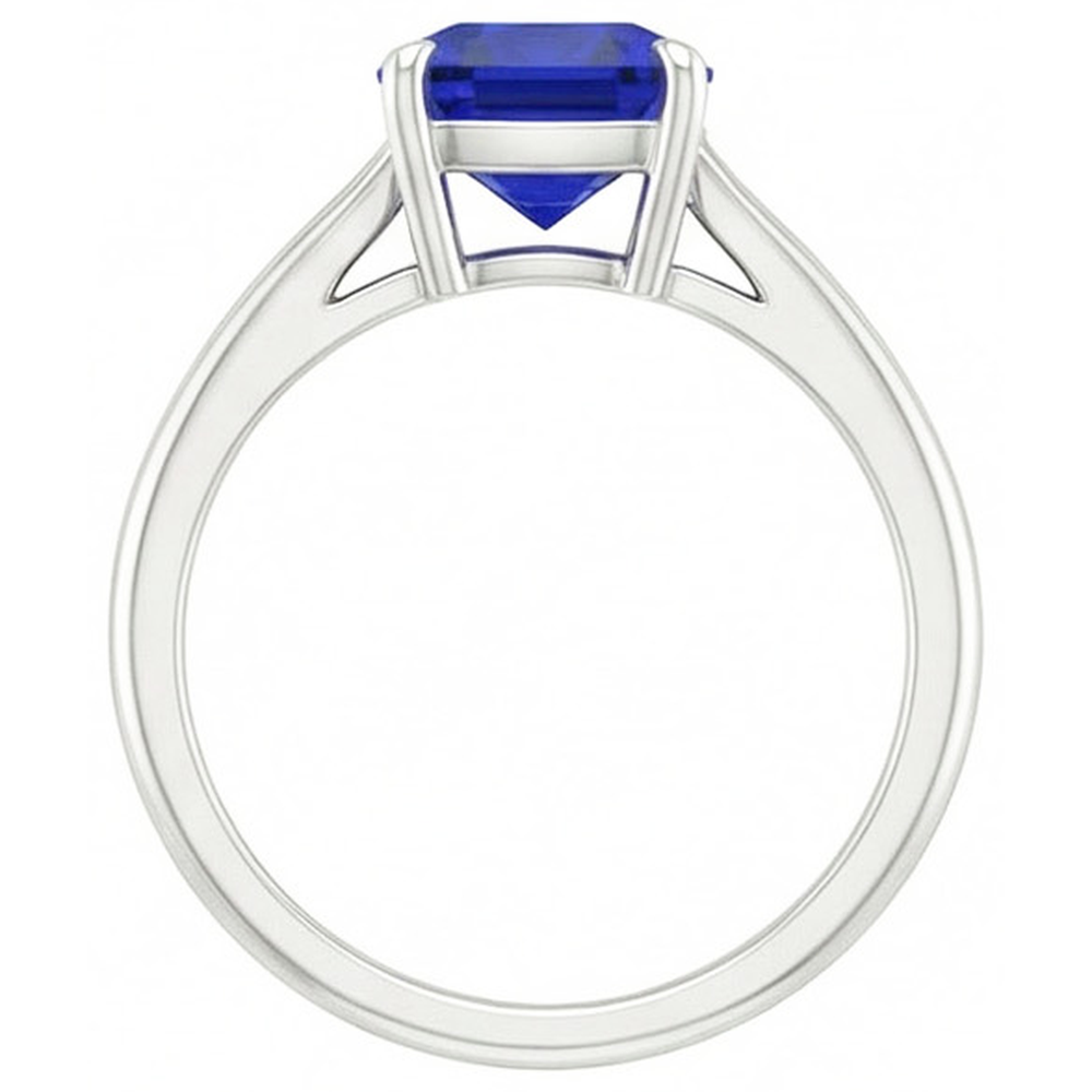 naturel cushion diamant 2.25carats bague angle de côté