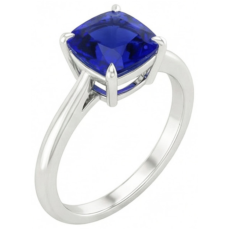 naturel cushion diamant 2.25carats bague détail rapproché