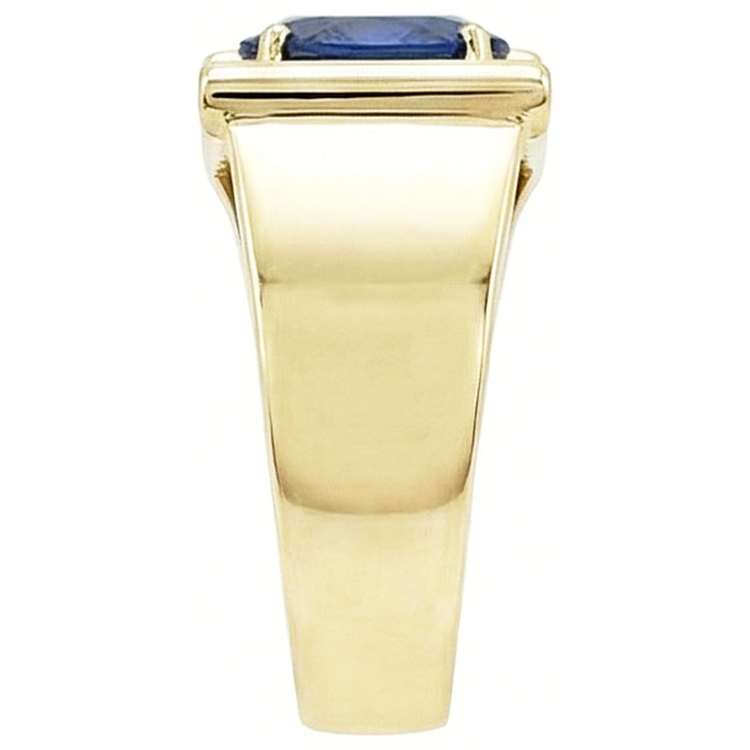 2.26 Carats Diamant Naturels Extraits des Mines ( et non cultivés en laboratoire ) Ceylan Saphir Bague Homme Bijoux Or 14K
