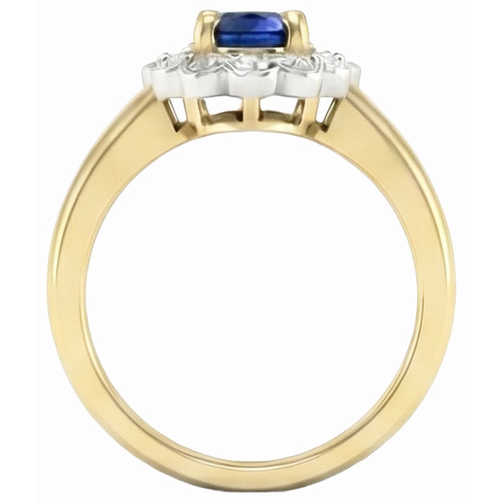 naturel round diamant 2.26carats bague vue de profil