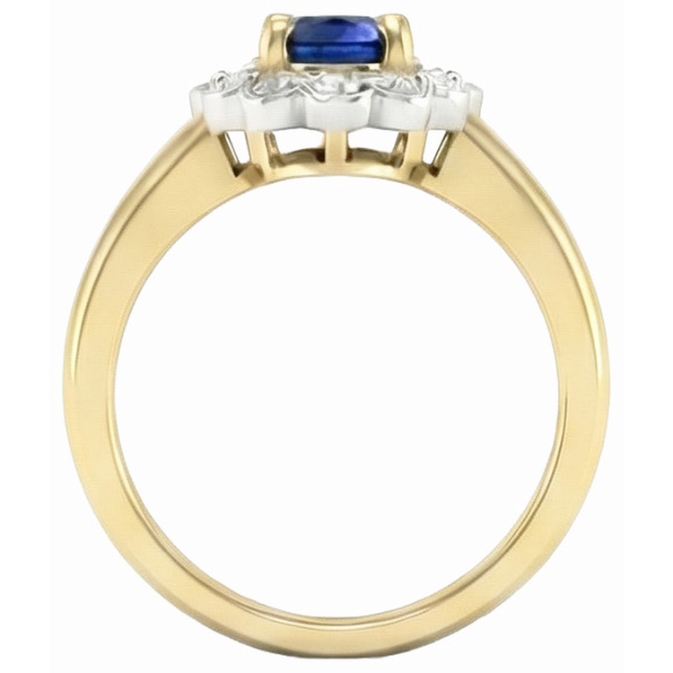 naturel round diamant 2.26carats bague vue de profil
