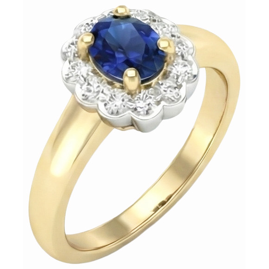 naturel round diamant 2.26carats bague vue de face