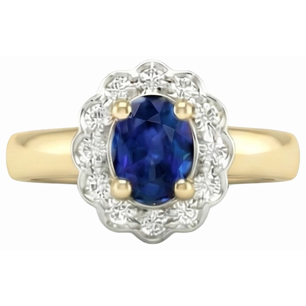 naturel round diamant 2.26carats bague angle de côté