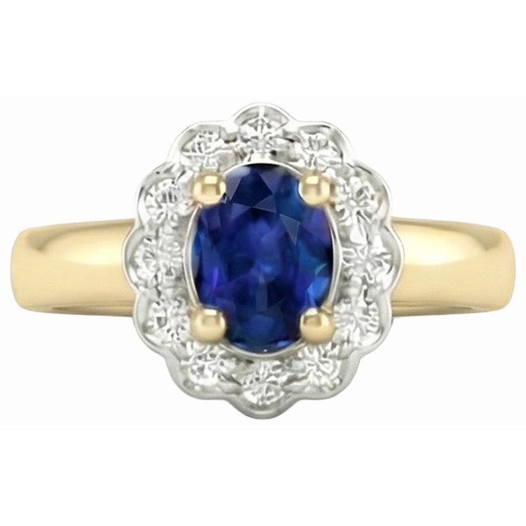 naturel round diamant 2.26carats bague angle de côté