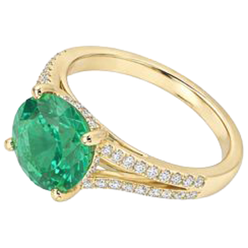naturel diamant 2.30carats bague vue de profil