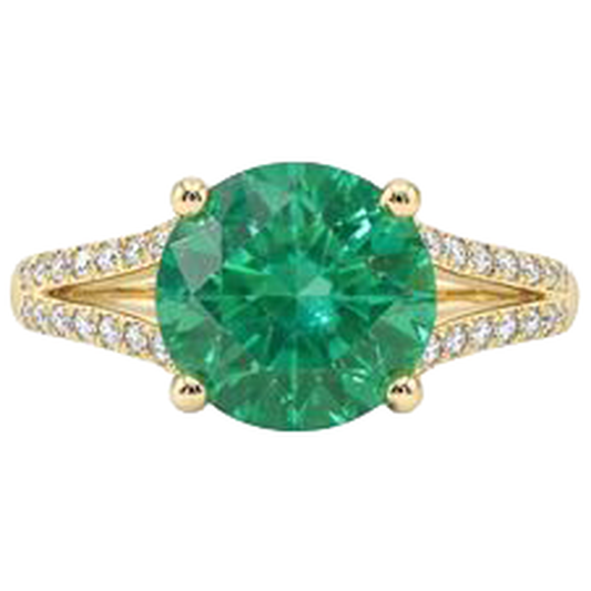 naturel diamant 2.30carats bague angle de côté