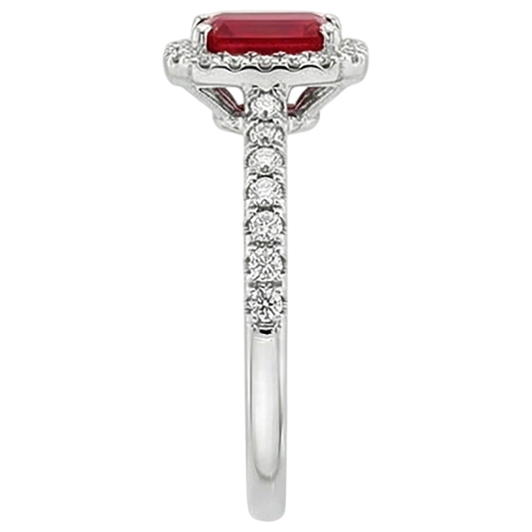 naturel rubis 2.30carats bague vue de dessus