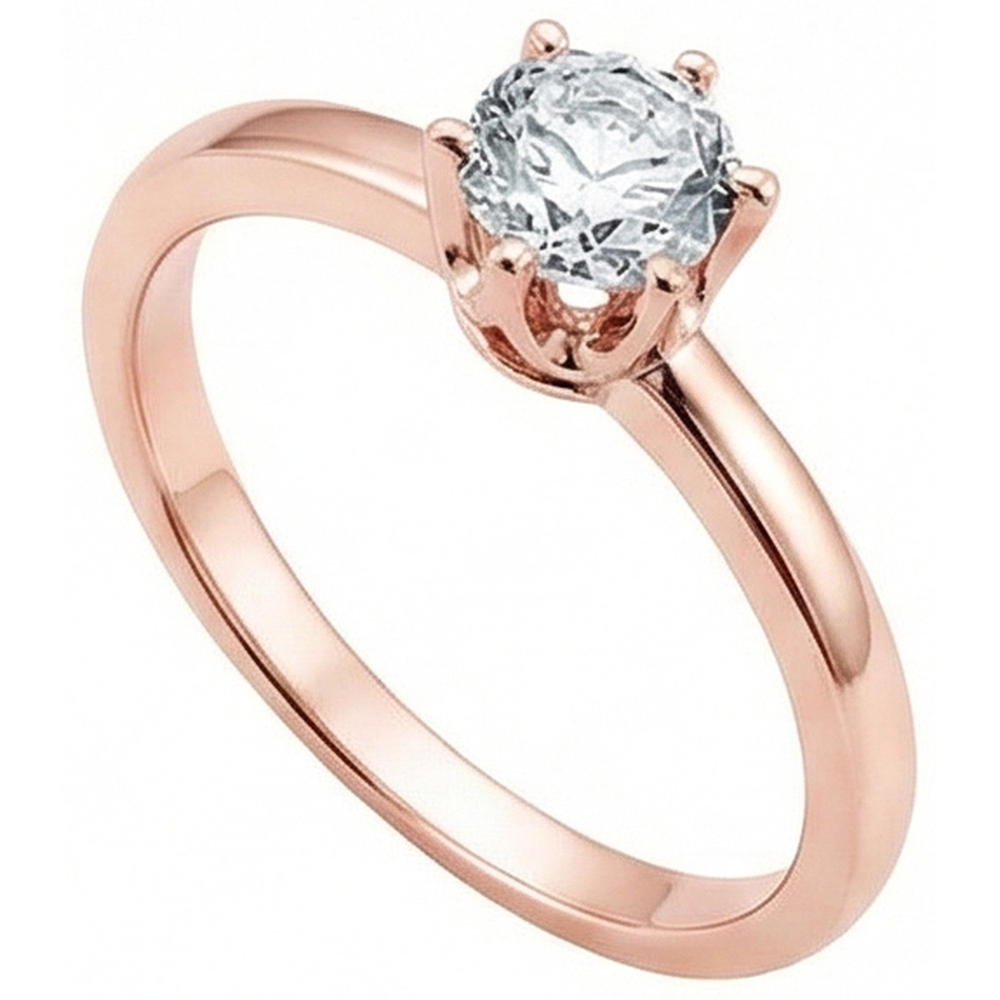 2.50 Carat Réel Diamant Naturels Extraits des Mines ( et non cultivés en laboratoire ) Solitaire Bague En Or Rose Bijoux