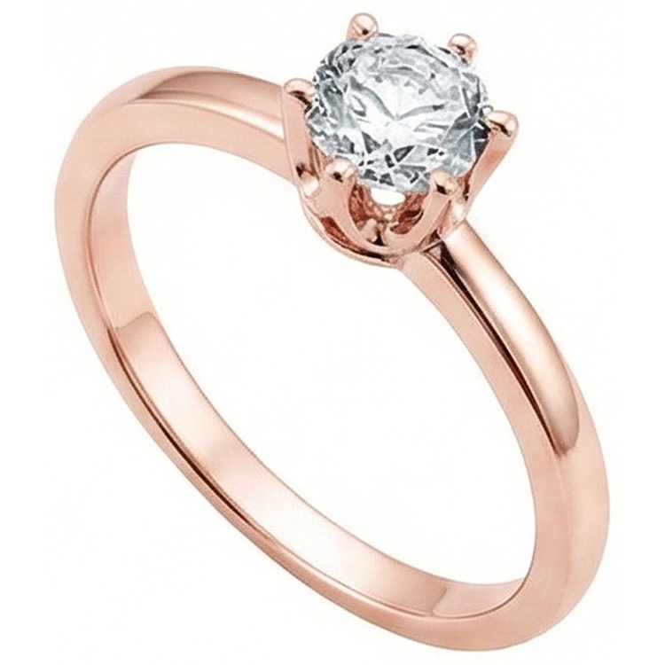 2.50 Carat Réel Diamant Naturels Extraits des Mines ( et non cultivés en laboratoire ) Solitaire Bague En Or Rose Bijoux