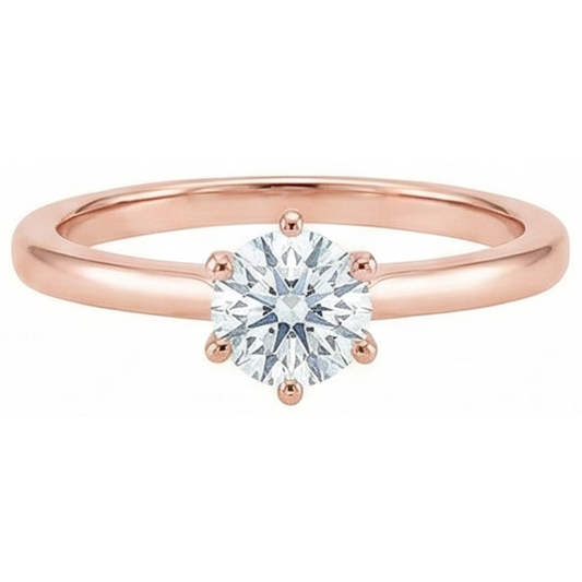 2.50 Carat Réel Diamant Naturels Extraits des Mines ( et non cultivés en laboratoire ) Solitaire Bague En Or Rose Bijoux