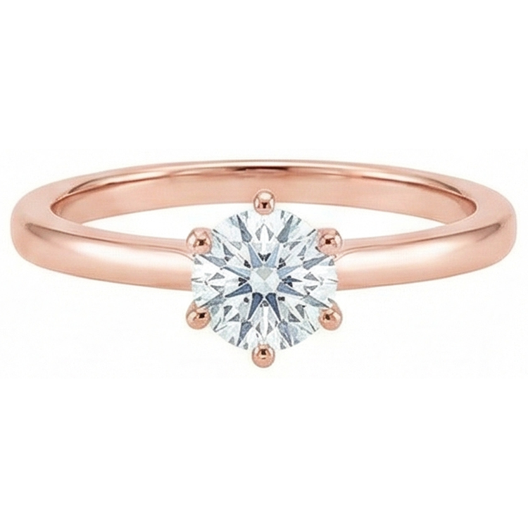 2.50 Carat Réel Diamant Naturels Extraits des Mines ( et non cultivés en laboratoire ) Solitaire Bague En Or Rose Bijoux