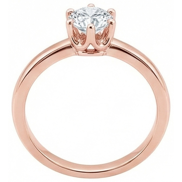 2.50 Carat Réel Diamant Naturels Extraits des Mines ( et non cultivés en laboratoire ) Solitaire Bague En Or Rose Bijoux