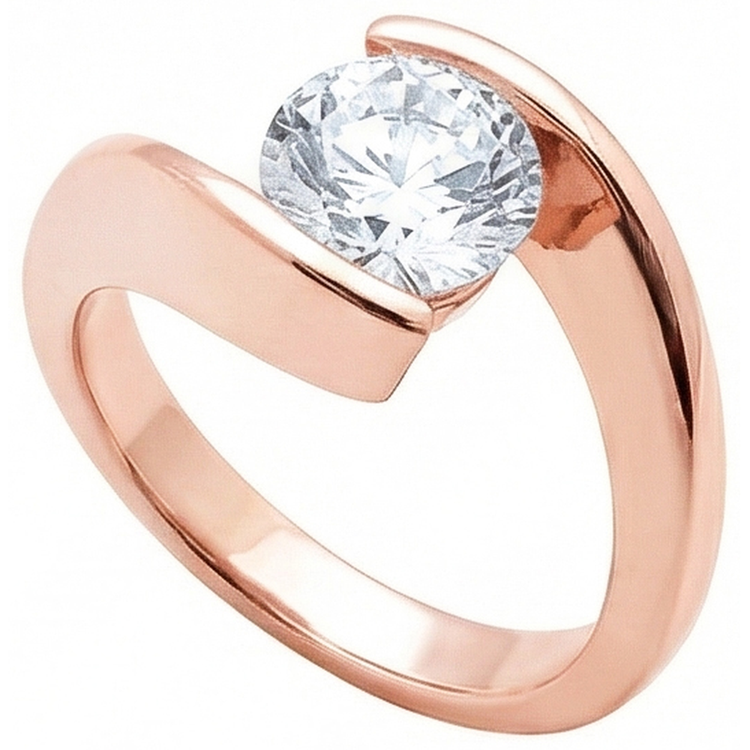 naturel diamant 2.50carats bague angle de côté