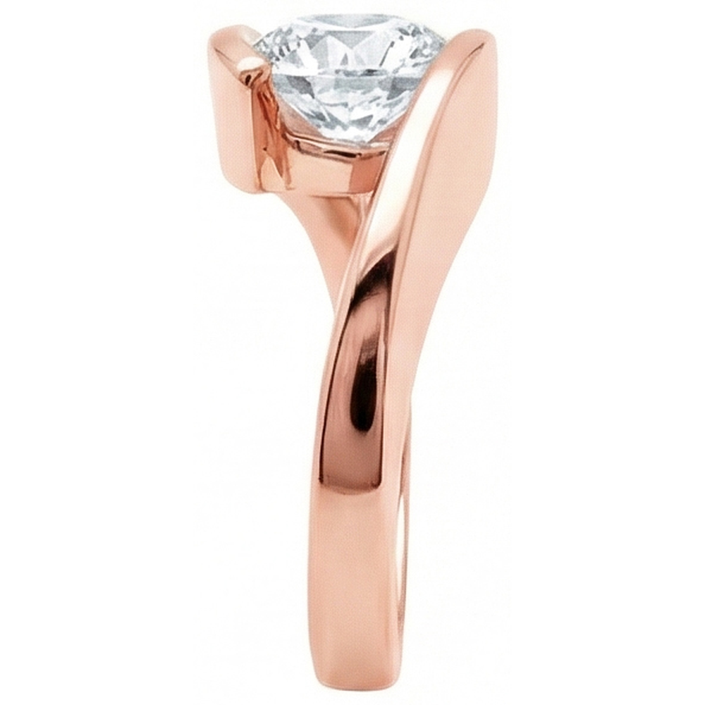 naturel diamant 2.50carats bague vue de profil