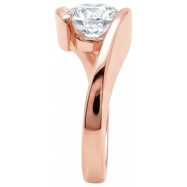 naturel diamant 2.50carats bague vue de profil