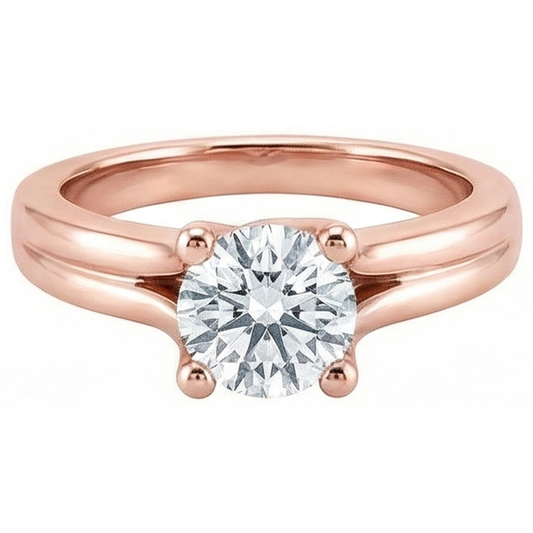 naturel round diamant 2.50carats bague angle de côté