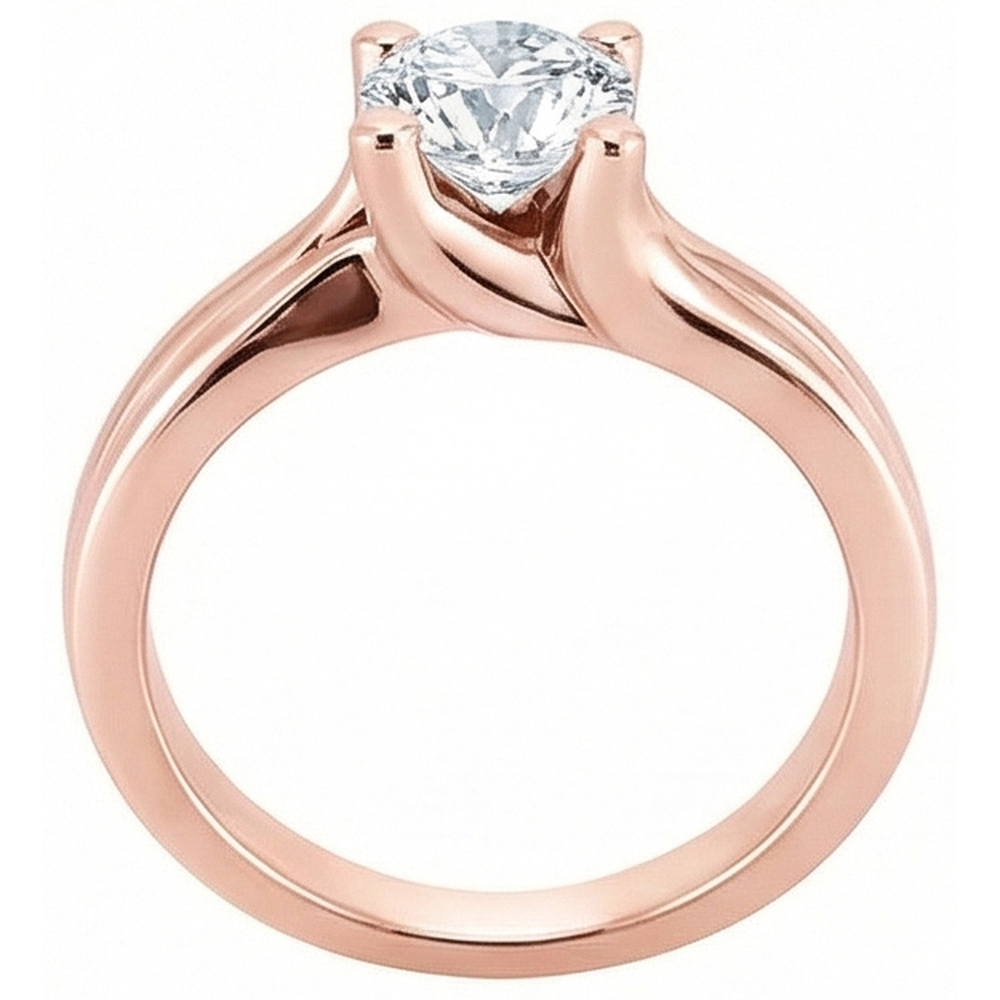 naturel round diamant 2.50carats bague détail rapproché