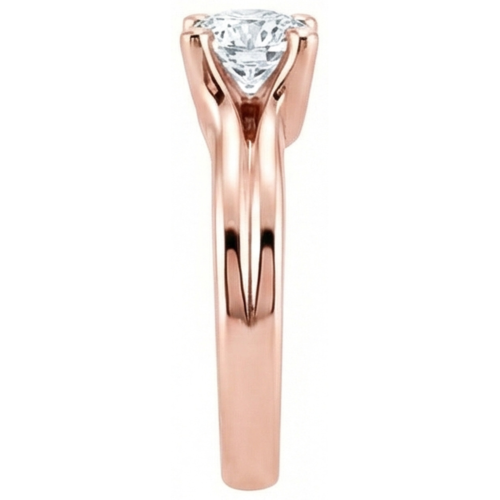 naturel round diamant 2.50carats bague vue de dessus
