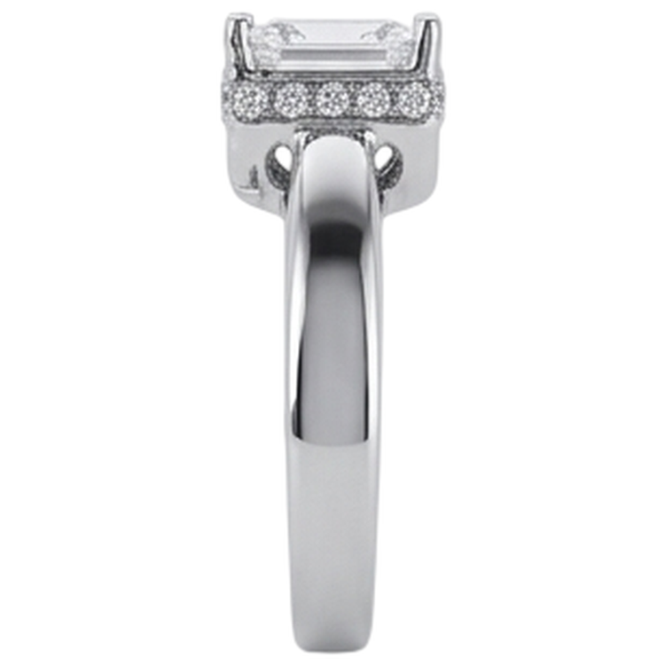 2.50 Carats Hidden Halo Princess Cut Réel Diamond Bague de Fiançailles Nouveau
