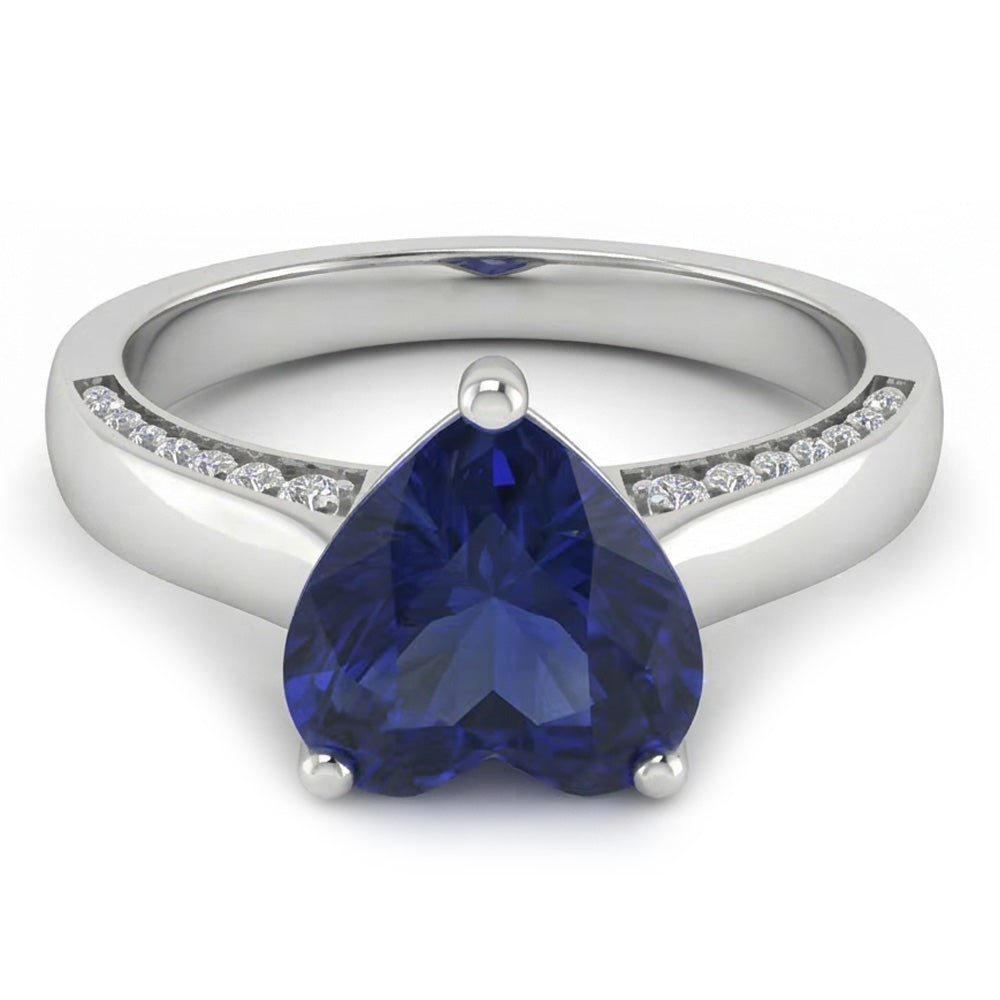 naturel diamant 2.50carats bague angle de côté
