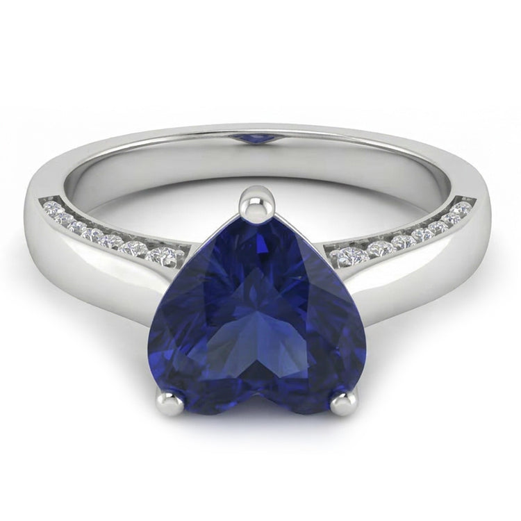 naturel diamant 2.50carats bague angle de côté