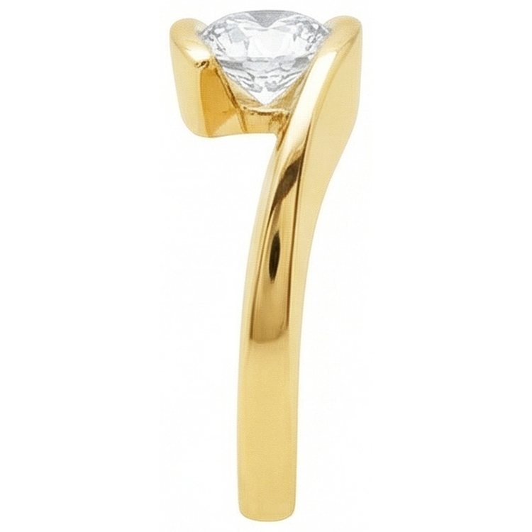 naturel diamant 2.50carats bague vue de profil
