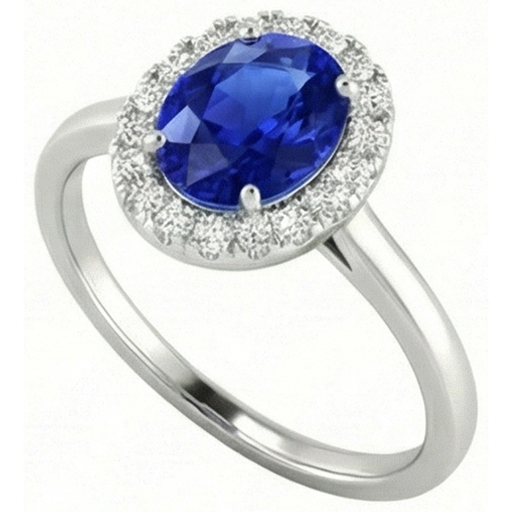naturel oval diamant 2.60carats bague détail rapproché