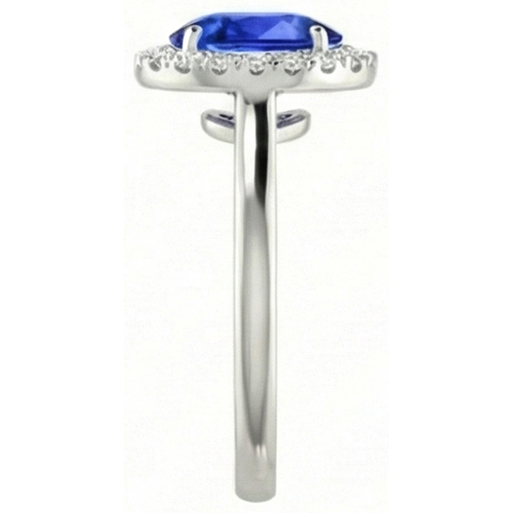naturel oval diamant 2.60carats bague vue de dessus