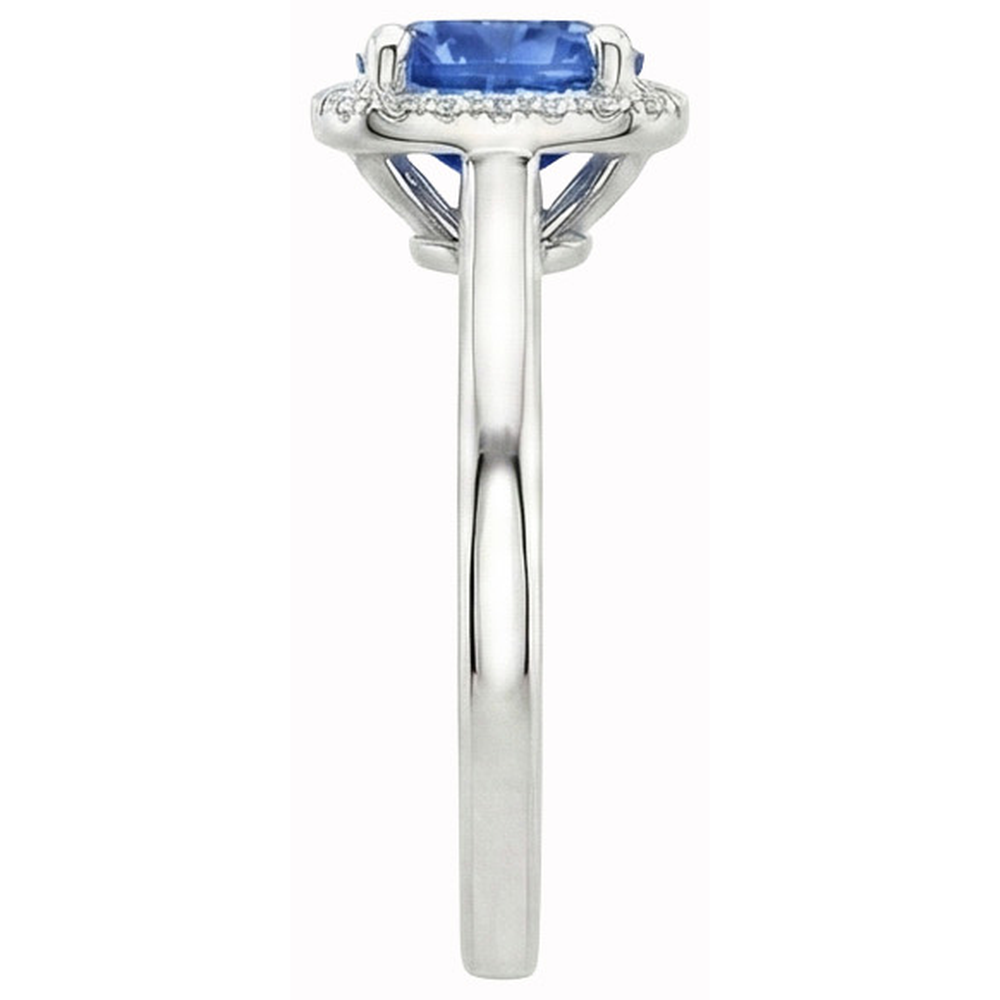 naturel round diamant 2.70carats bague vue de profil