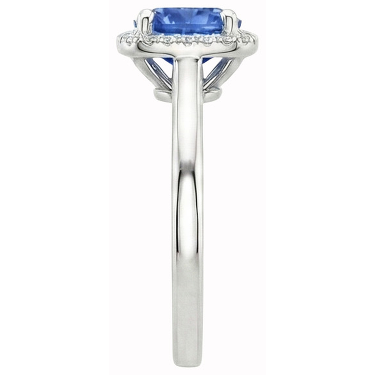 naturel round diamant 2.70carats bague vue de profil
