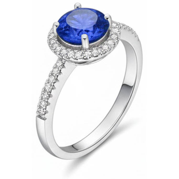 naturel oval diamant 2.85carats bague vue de dessus
