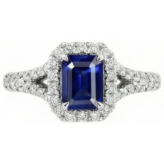 naturel diamant 2.85carats bague angle de côté
