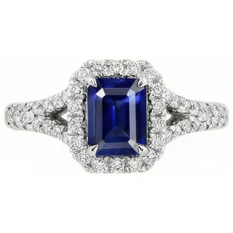 naturel diamant 2.85carats bague angle de côté
