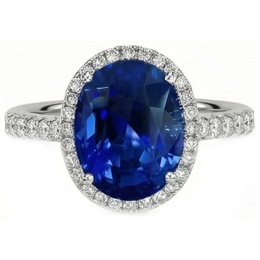 naturel round diamant 2.90carats bague angle de côté
