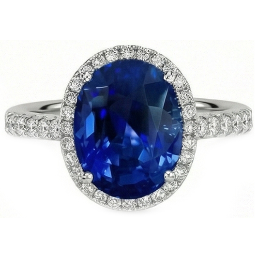naturel round diamant 2.90carats bague angle de côté