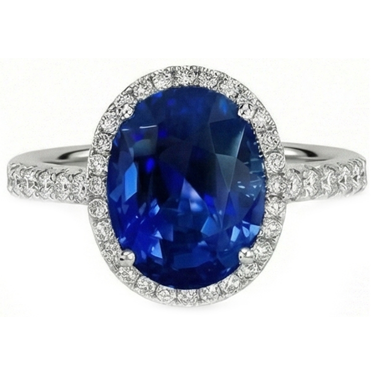 naturel round diamant 2.90carats bague angle de côté