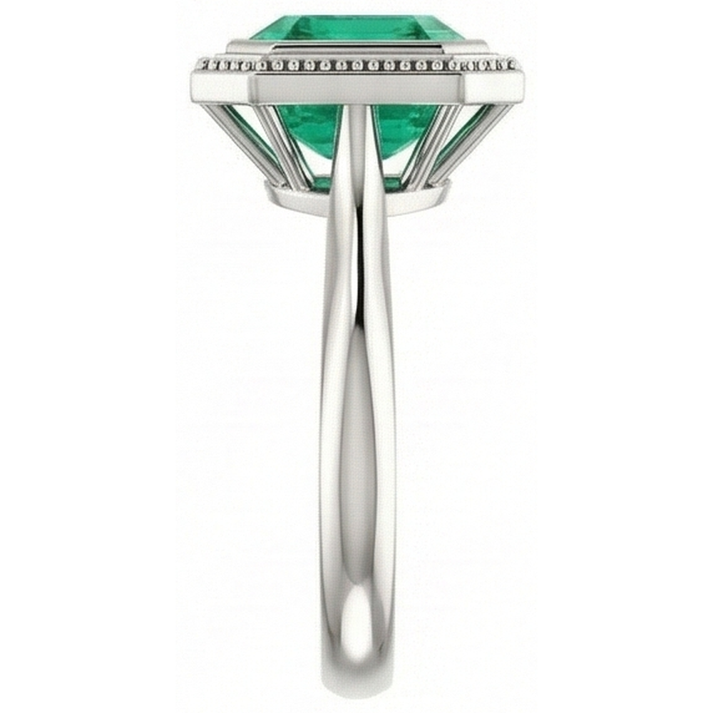 Sophistiqué Bague avec Gemme 2 carats – vue de profil