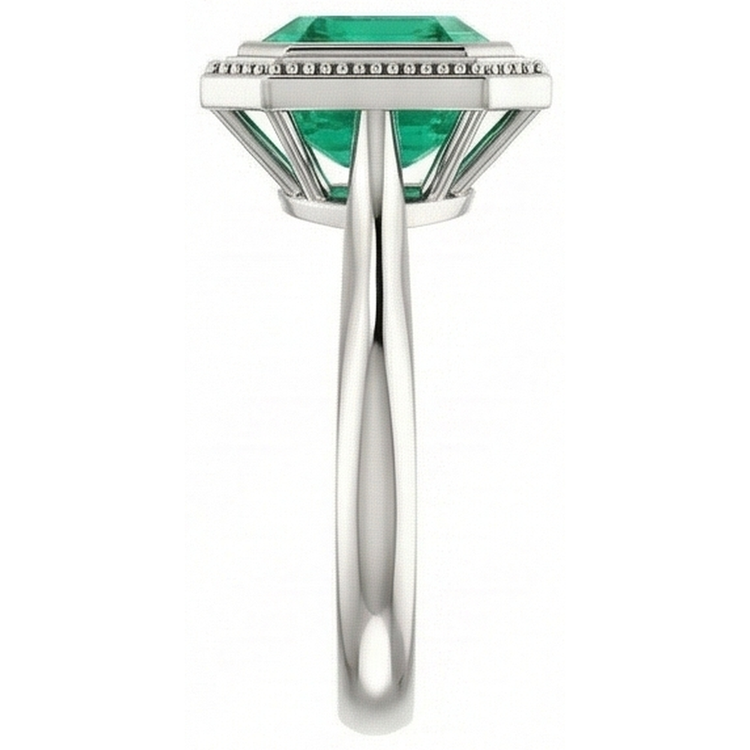 Sophistiqué Bague avec Gemme 2 carats – vue de profil