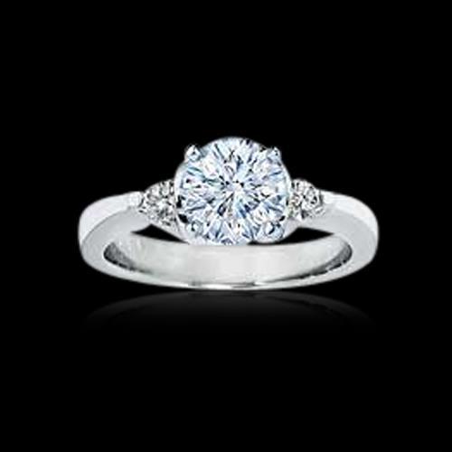 2 Carat Véritable Diamants Bague De Fiançailles 3 Pierres Or Blanc
