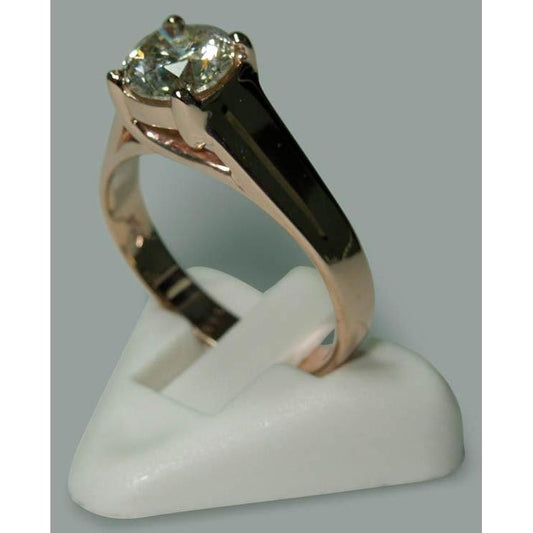 2 Carats Naturel Diamant Rond Solitaire Bague Bijoux Nouvel Or Rose 14K