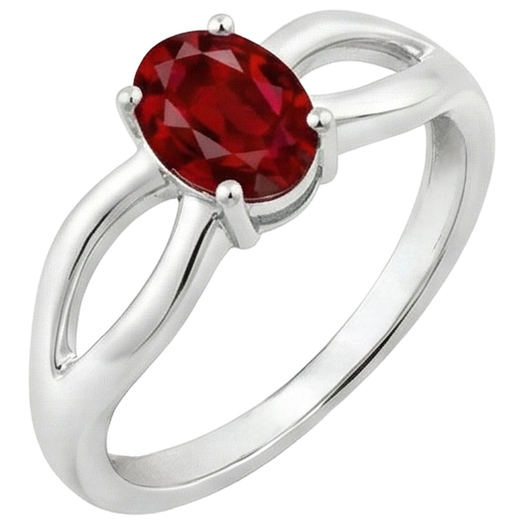 naturel oval rubis 2carats bague détail rapproché
