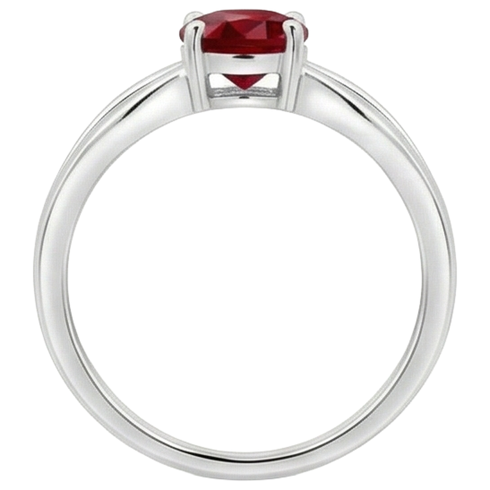 naturel oval rubis 2carats bague avec accents diamants
