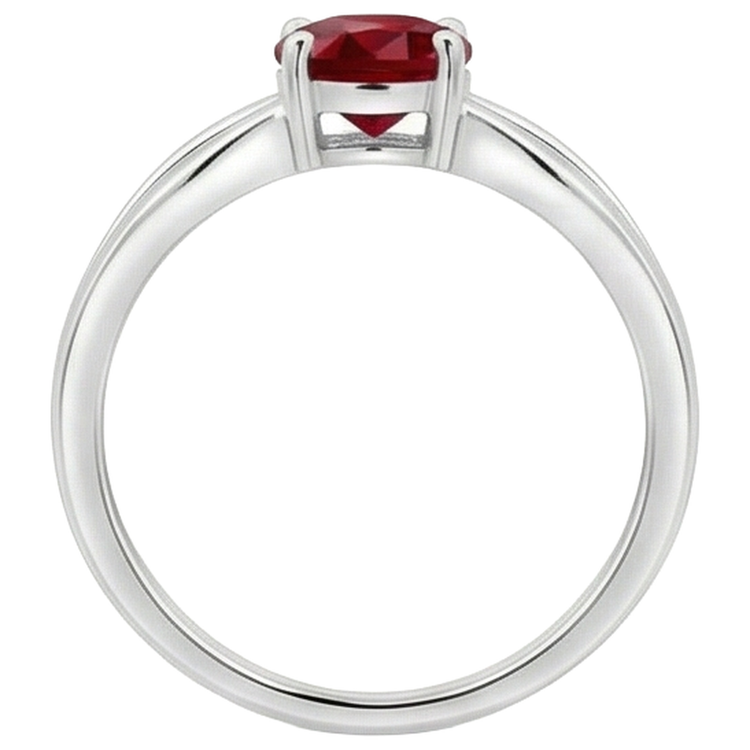 naturel oval rubis 2carats bague avec accents diamants