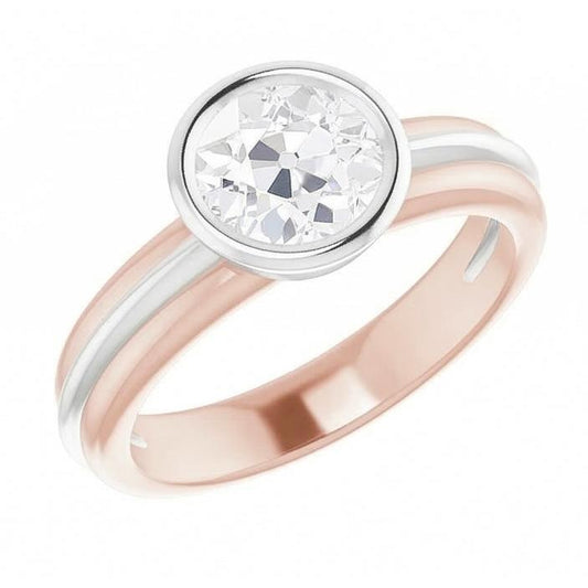 naturel round diamant 2carats bague angle de côté