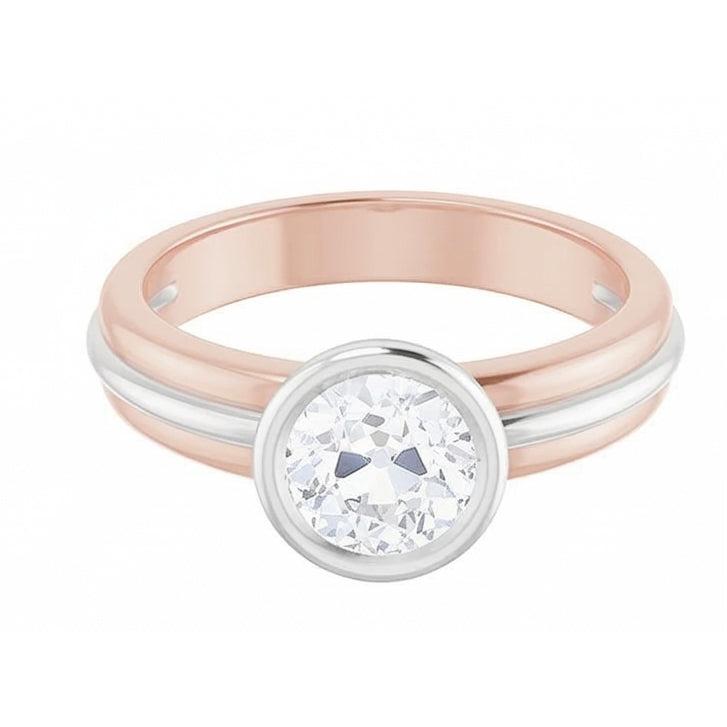 naturel round diamant 2carats bague vue de dessus