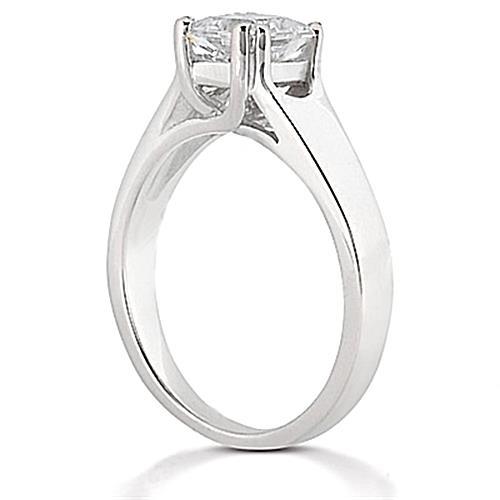 2 Carats. Bague Véritable Diamant Solitaire E Vvs1 En Or Taille Princesse