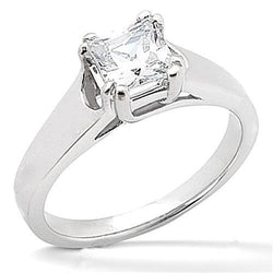 2 Carats. Bague Véritable Diamant Solitaire E Vvs1 En Or Taille Princesse